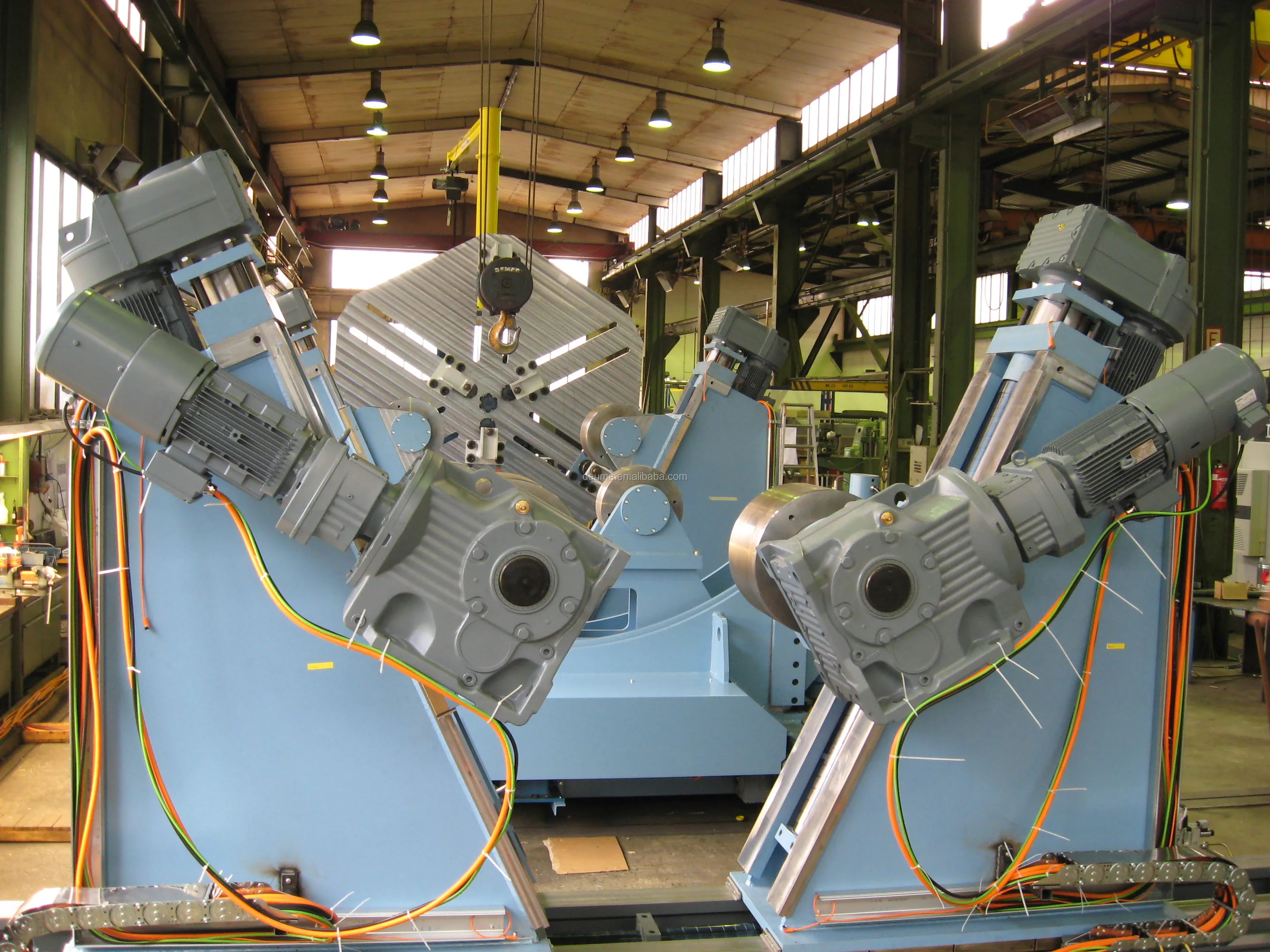 deuma 自动 500ton 自对齐钢管罐体焊接转动辊旋转器