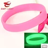 Promotional glow in dark occasions fluorescent wristband silicone bracelet