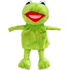 100%Polyester Plush Frog Hand Puppet With Open Mouth