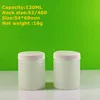 4oz PE jar containers straight side with stripe lid