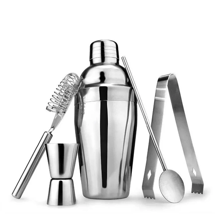 Amazon 2019 Hot Sale Stainless Steel Cocktail Shaker Set Mixer Bar Drink Bartender Tool Home Brewery Bar Accessories