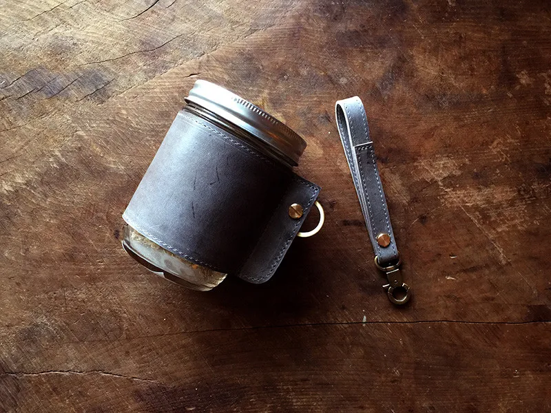 beer mug leather holder rg
