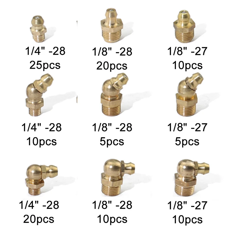 Top Quality 115 Pcs Grease Fitting Assortment Kits Buy Grease Fitting