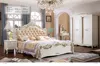 French style White color bedroom set/ bedroom furniture with dressing table wardrobe