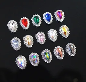 Rhinestones DIY Charms Art 3D Nail Decoration crystal Shaped Alloy Nail Art Diamond Nail Decoration Teardrop Supply