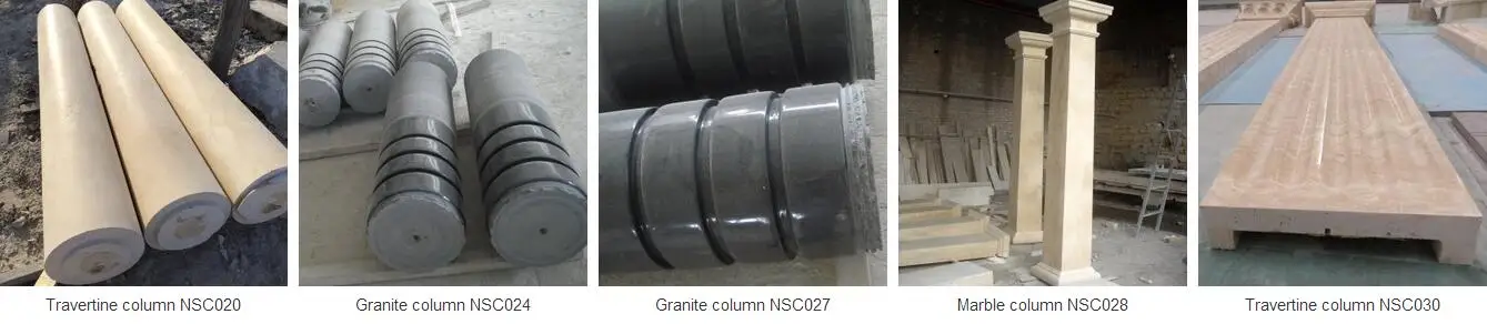 Solid feature and column shape decorative pillars marble roman column