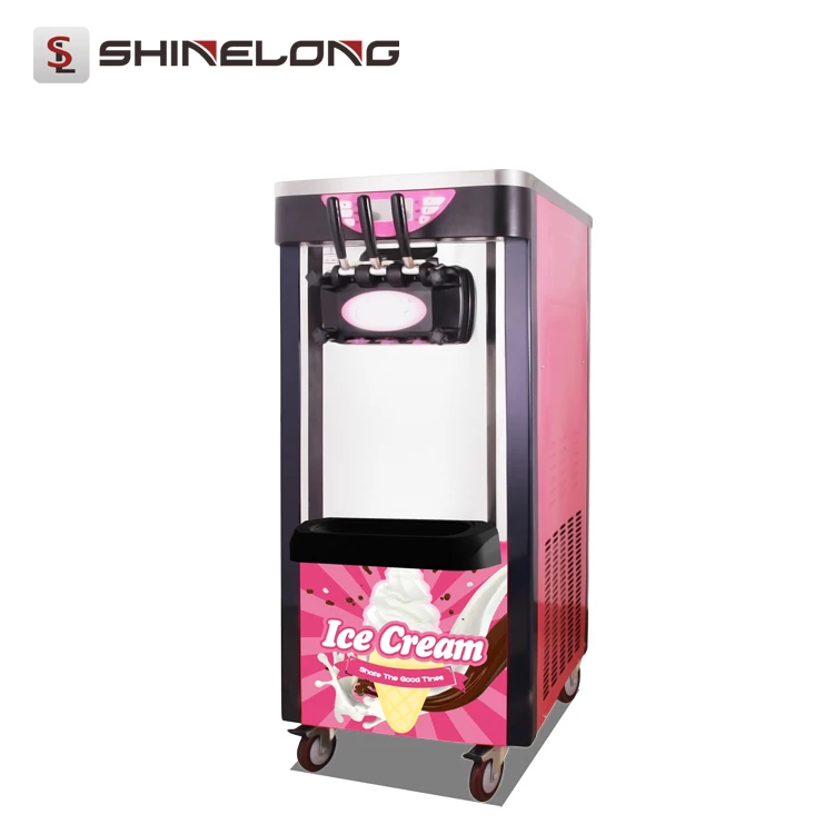 Guangzhou Commercial Three Flavors Soft Serve Ice Cream Machine Price