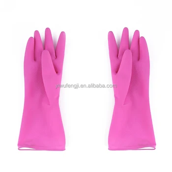 pink dish gloves