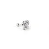 Stainless steel micro pave setting earring tiny round cut cubic zirconia gems ear studs