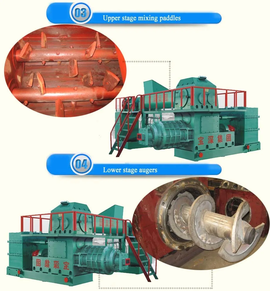 High pressure Extruder clay brick making machinery for clay brick