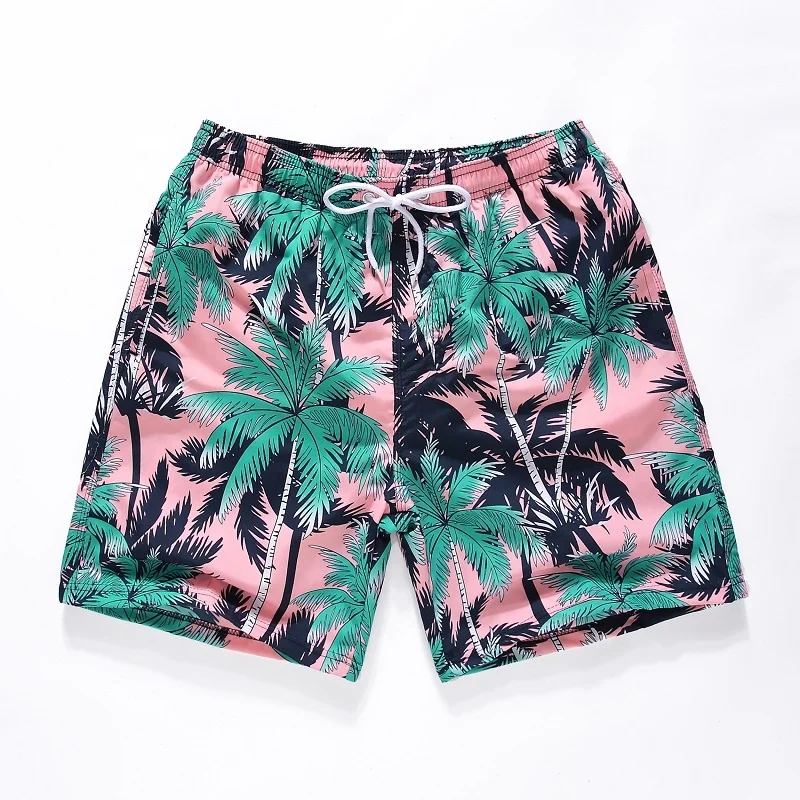 

Factory Supply Swim Trunks With Underpants Beachwear Casual Men Women Printed Beach Shorts Quick Dry Swimwear, Print