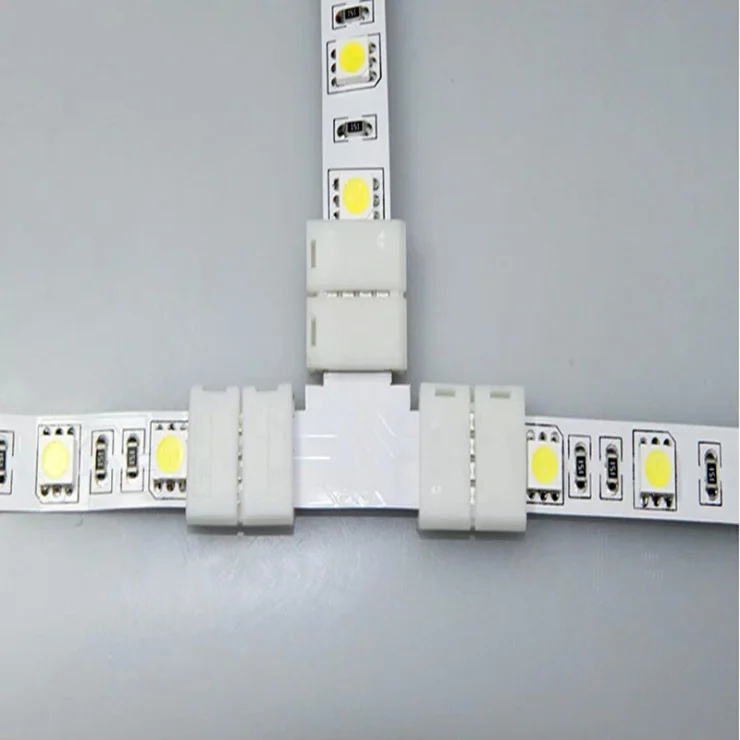 10mm 4 Pin RGB LED Light Strip Connectors for 5050 3528 LEDs 90 Degree Corner Strip to Strip Jumper