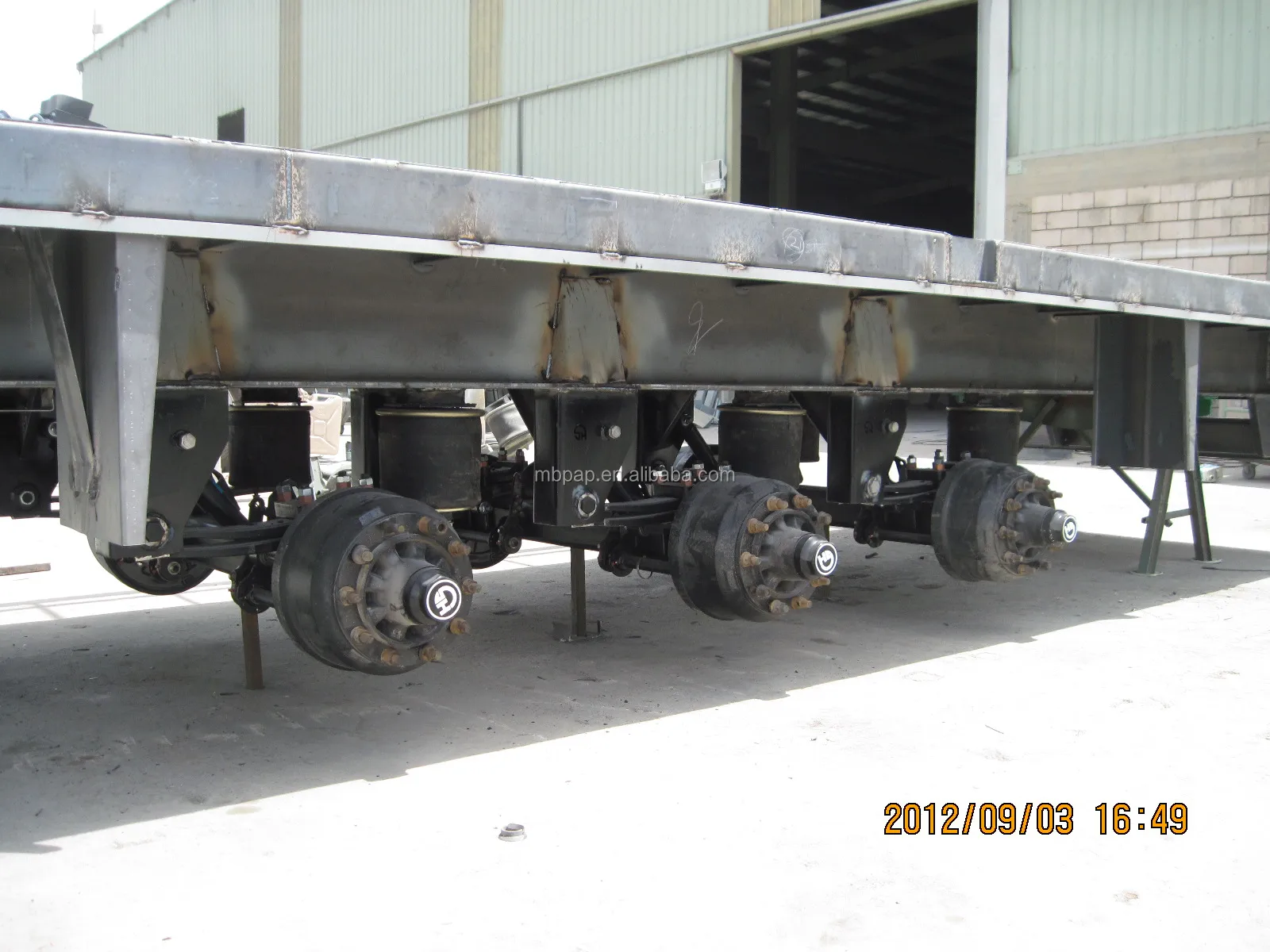 Bpw Saf Type 9t 12t 3 Axle Semi Trailer Lift Axle Air Suspension