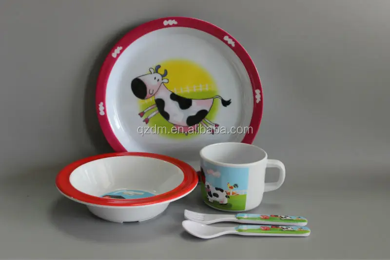 Christmas Promotion Gift Melamine Dinner Set For Kid