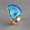 Vagabond vintage geodes druzy ring wholesale gold plated ring base metal ring