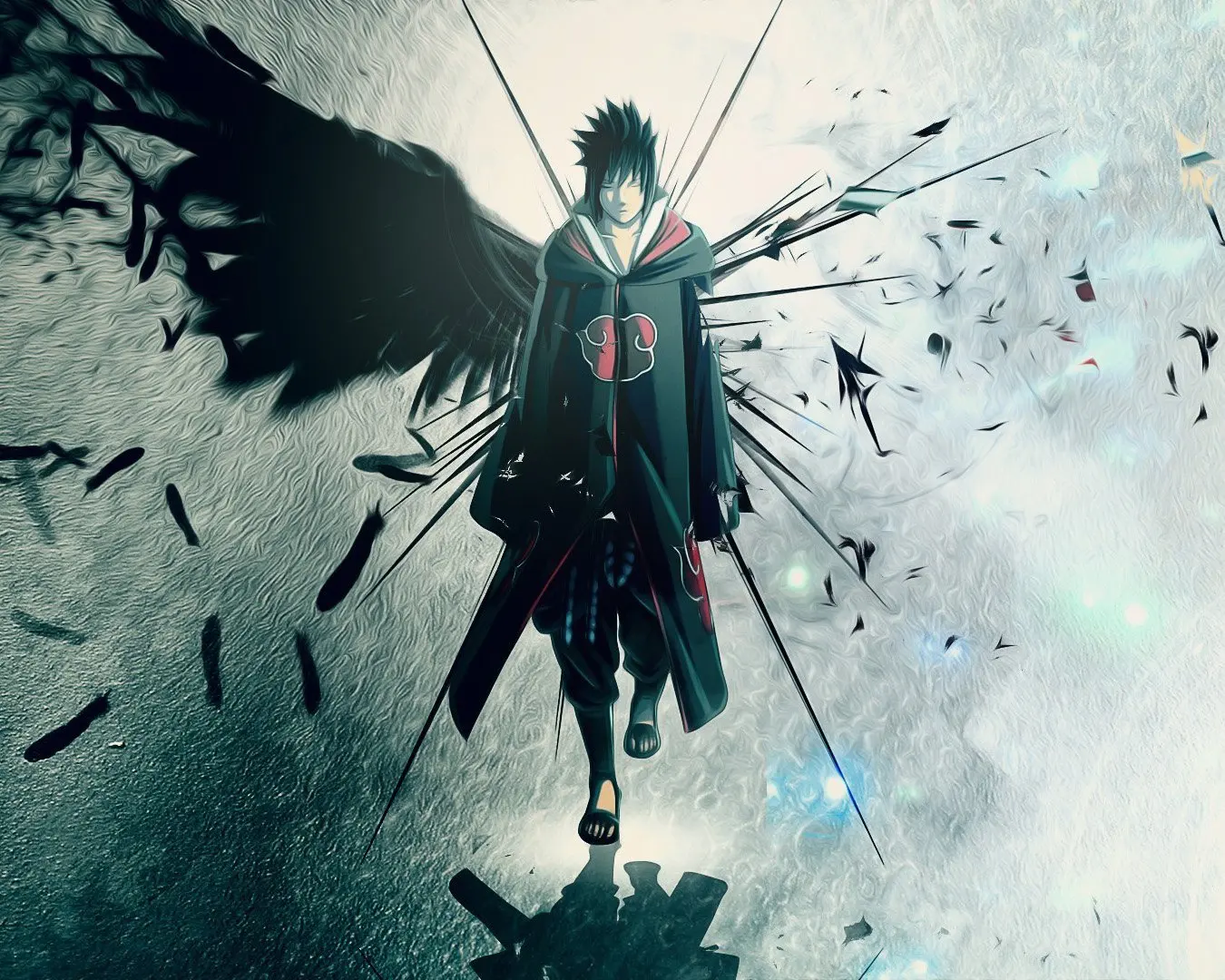 Naruto v.s Sasuke poster wall art home decor photo print 24x24/" inches