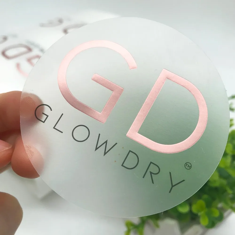 圆形透明透明乙烯贴纸标签印刷金星贴纸