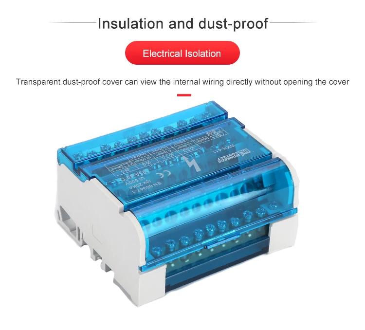 WKH 411 Brass bus bar power distribution terminal strip Box