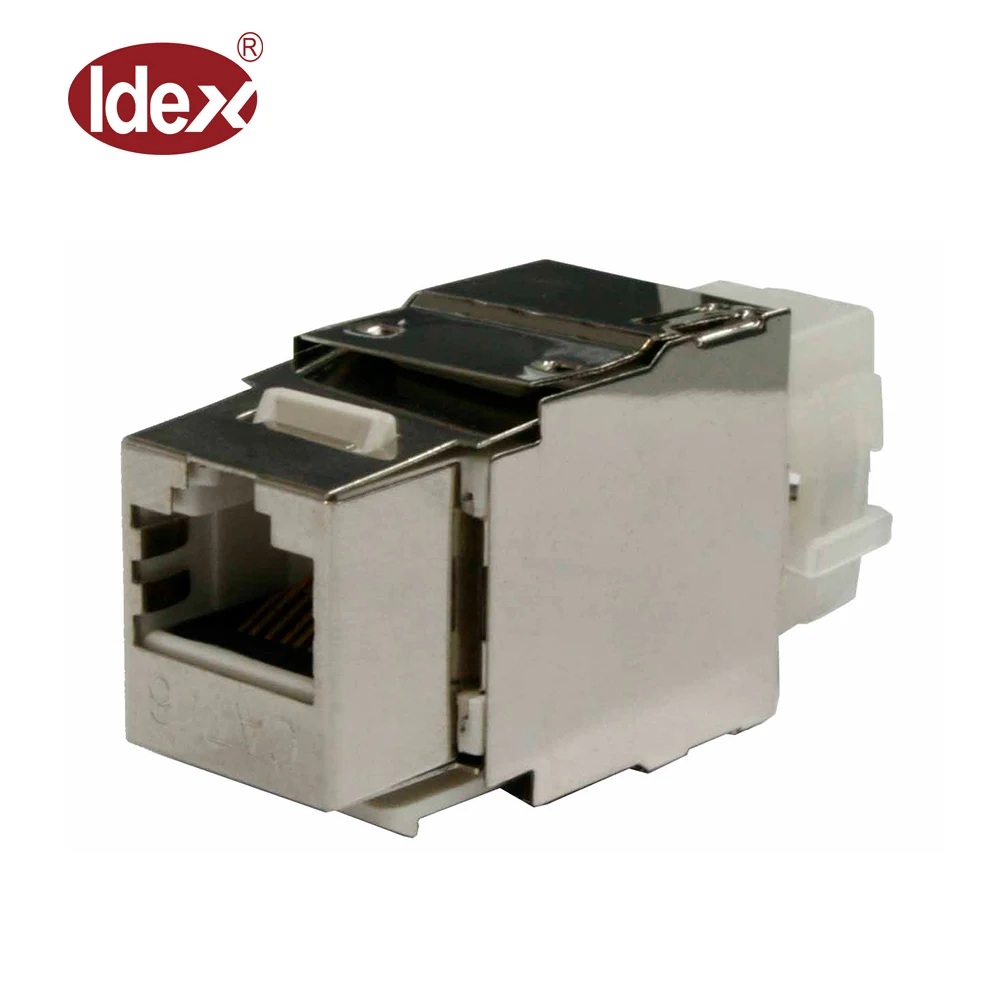 Idex Rj45 Cat6 180 Degree Utp Connection Keystone Jack With Dust Cover