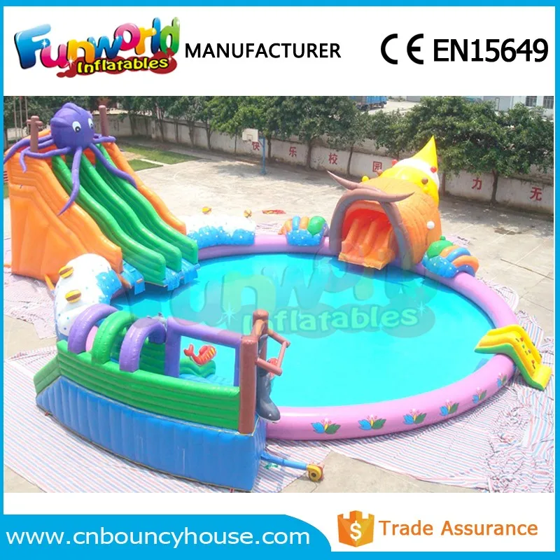 water slide swimming pool inflatable float