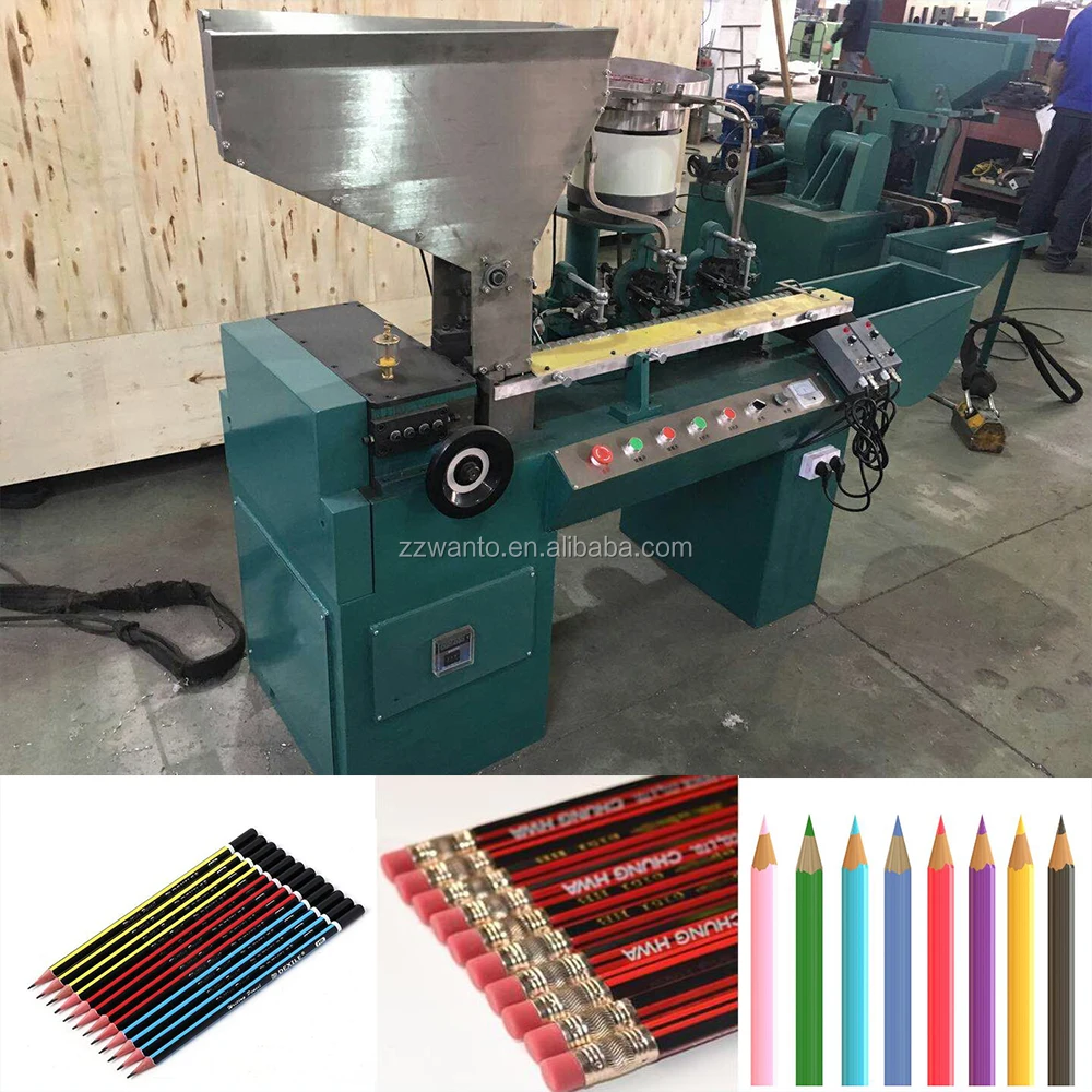 Waste Newspaper Pencil Making Machine/pencils Eraser Tipping Machine