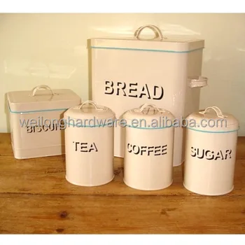 Hot Ing Retro Enamel Galvanized Storage Tin Box Metal Canisetr Sets Kitchen Container Rectangular Large Hot Ing Retro Enamel Galvanized Storage Tin Box Metal Canisetr Sets Kitchen Container Rectangular Large