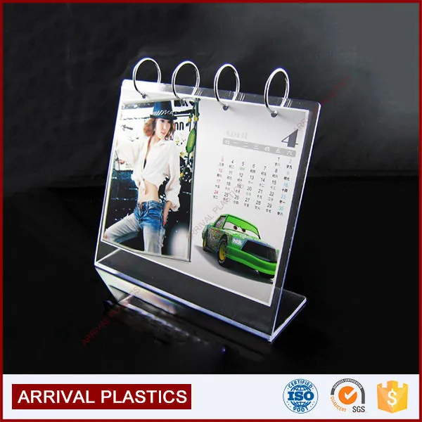 Plastic Frames Holder Custom Office Table Top Desk Stand Acrylic Table