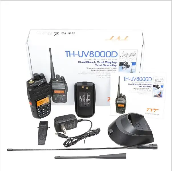 TYT Radio TH-UV8000D 10W 136-174&400-520MHz Handheld Transceiver 3600MAH Walkie Talkie uv8000d