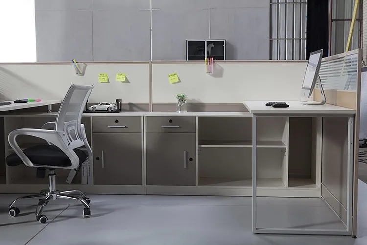 Grey Color Circular Office Desk Used 4 Person Computer Table Buy