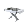 Hot Selling Foldable table lifting height Toughened Glass dining table