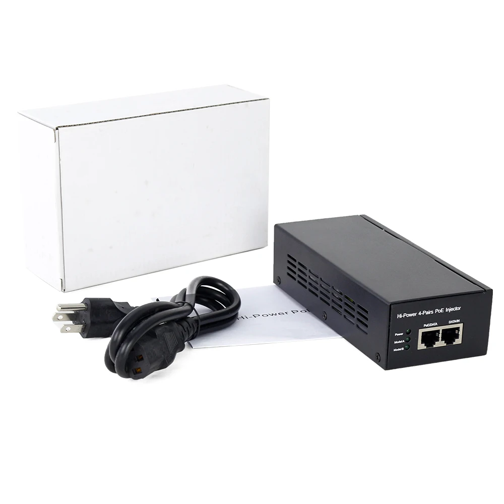 Poe Injector Gigabit 60w Poe Injector Splitter 802.3at Single Port Oem ...