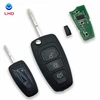 Replacement 3 Buttons Flip Folding Remote Control Key For Ford Focus Fiesta 2013 Fob Case With HU101 Blade 4D63 chip 80 bit chip