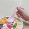 PC Material Foldable Portable Easy Wash Fork Spoon Convenient Case Packed Double Use Fork Spoon For Children Pacnic Camping