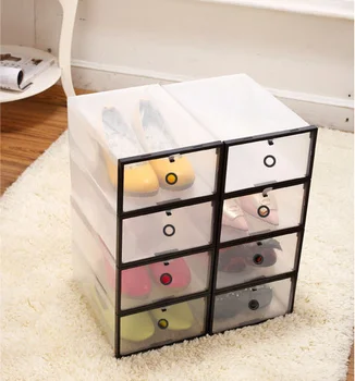 clear plastic boot storage boxes