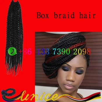 Crochet Box Braids 18 Inch Synthetic Hair Extentions Braided