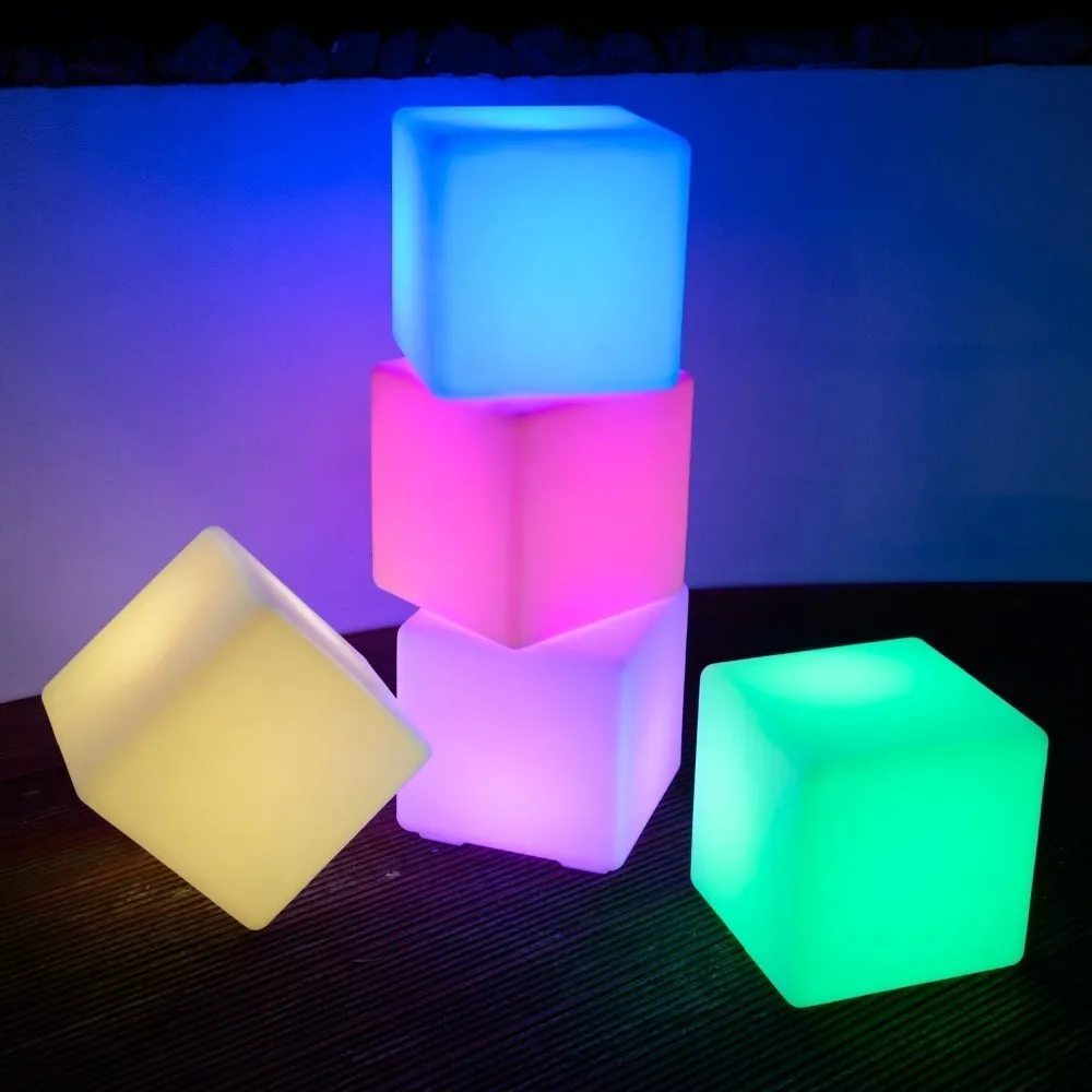 40cm Mood Light Rgb Color Changing Ip68 Waterproof Led Cube Chair ...