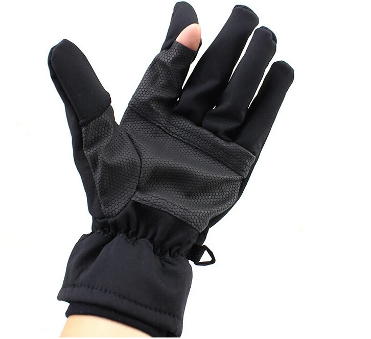 Outdoor wear non slip waterproof cold Finger Winter Black