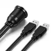 3 Meter USB Extension Dash Panel Flush Mount Cable For Motorcycle