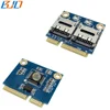 Mini PCIe Mpcie to Dual MicroSD TF Memory Card Reader with half Bracket