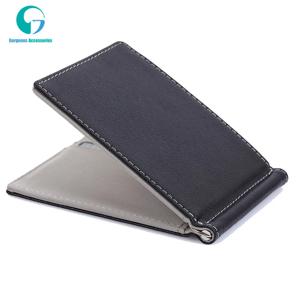 Designable минималистский Простой PU кожаный мягкий доллар зажим для денег кошелек