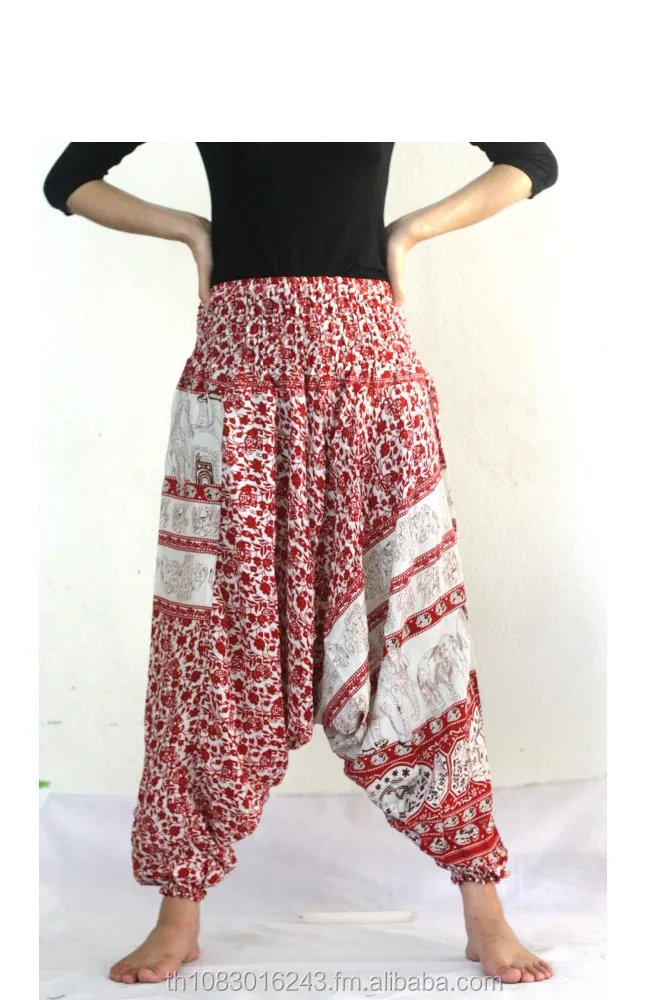 Drawstring One Size Yoga Elephant Pants Baggy Unisex Hippie Men/'s Harem Pants