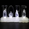 2018 Hot sales 5" LED lights Acrylic nativity decoration