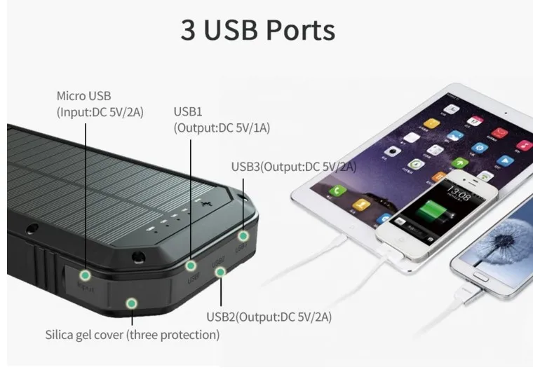 Factory Hot Selling Led Light Wireless Waterproof Solar Power Bank Factory Hot Selling Led Light Wireless Waterproof Solar Power Bank