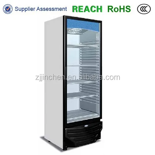 
Upright Commercial Single Glass Door Frozen Food Display Shop Freezer 
