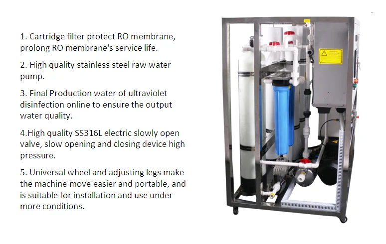 10000L/day island drinking water use movable seawater desalination equipment