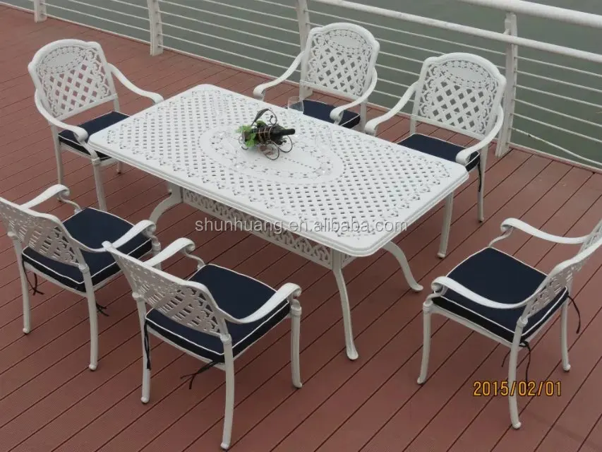 Durable Outdoor Patio Cast Aluminum Furniture Sets Dining Table Sets