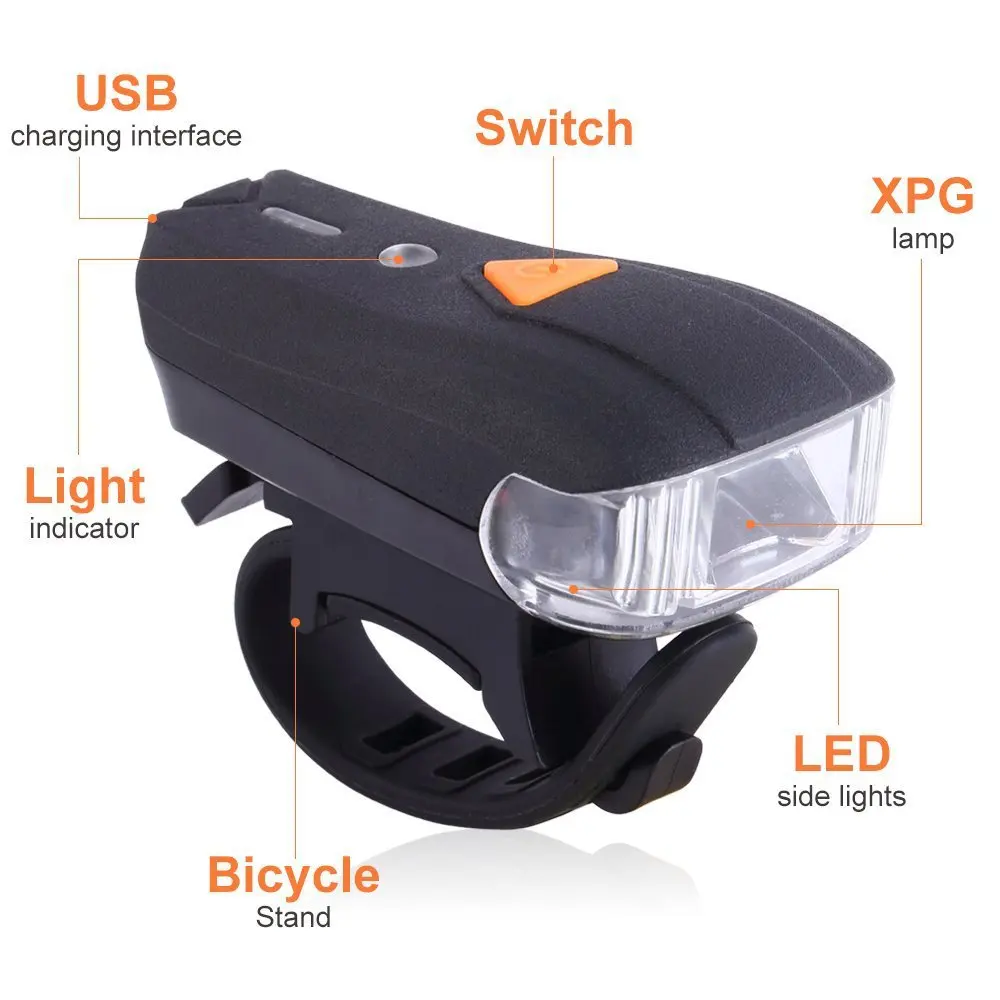 Usb Rechargeable Bicycle Handlebar Lights 400 Lumens 1200 Mah