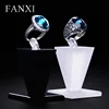 FANXI OEM Bulk Diamond Shape Wedding Shop Counter Decorative Exhibitor Jewelry Rings Stand Props Clear Acrylic Ring Display