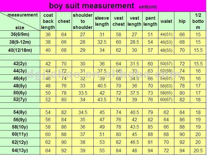 Chinese Clothes Size To Uk Child At John Braden Blog