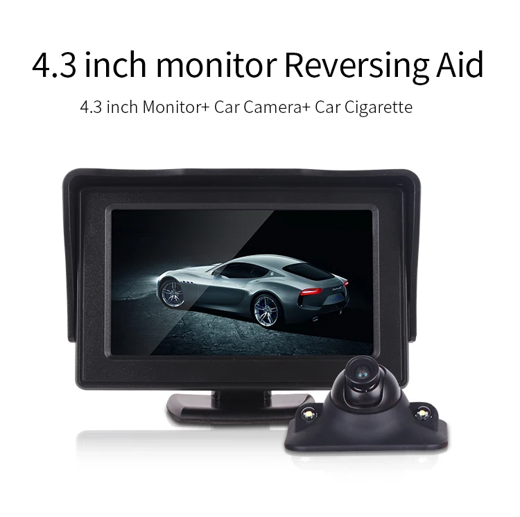 Blind Spot Monitoring System 4.3 Inch LCD Car Monitor Backup Camera